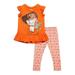 Disney Moana Toddler Girls Peplum T-Shirt and Leggings Outfit Set Toddler to Little Kid