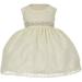 BNY Corner Baby Flower Girl Dress Overlay Lace Rhinestone Belt Ivory (Baby) S 1132BT