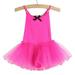 Bullpiano 2-8Y Ballet Costume Tutu Dress Dance Party Skate Leotard for Baby Girls Rose Red