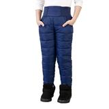 nsendm Boys Snow Bibs Size 8-10 Little Girls Boys Solid Snow Pants Thick Winter Warm Kids Pants Snow Bibs Toddler Blue 2-3 Years