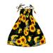 nsendm First Dresses for Girls 7-16 Toddler Kids Girls Floral Bohemian Sunflowers Dresses for 3 Year Old Girls Black 8 Years
