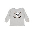 Inktastic Hockey Sports Funny Skull Boys or Girls Long Sleeve Toddler T-Shirt