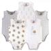 Touched by Nature Baby Boy Organic Cotton Bodysuits 5pk Milk & Cookies 12-18 Months