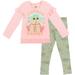 Star Wars Baby Yoda Toddler Girls T-Shirt and Leggings Outfit Set Pink / Green 4T