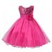 LOVEBAY 3-10T Girl Sleeveless Sequins Formal Dress Princess Pageant Dresses Kids Prom Ball Gown for Wedding Party (Rose Red)