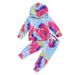 Fanvereka Baby Girl Boy Tie Dye Print Long Sleeve Hoodies Top Tracksuit Pants 2Pcs Set