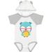 Inktastic Hipster Owl Owl With Glasses Blue Owl Boys or Girls Baby Bodysuit