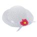 Mchoice Little Girl Kids Summer Straw Hat Wide Brim Floppy Beach Sun Protection Visor Hats with Lace Ribbon Bowknot on Clearance