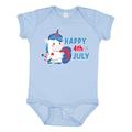 Inktastic Happy 4th of July with Unicorn Boys or Girls Baby Bodysuit