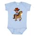 Inktastic African American Boy Little Cowboy Brown Horse Boys Baby Bodysuit