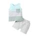 Qiylii Toddler Baby Boy Clothes Outfit Short Sleeve Shirt Shorts Set Summer Kids 2Pcs Casual Outfits Little Boy Clothing 3M-3Years