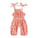 TAIAOJING Baby Romper Sleeveless Daisy Girl Print Jumpsuit One Piece Strap Girls Romper&Jumpsuit Onesie Outfit 6-12 Months
