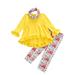 Canrulo Halloween Kids Baby Girls Clothes Set Long Sleeve Tunic Tops Pumpkin Pants Autumn Spring Outfits White 1-2 Years