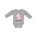 Inktastic Winter Cats in a Pink Teacup with Hearts Boys or Girls Long Sleeve Baby Bodysuit