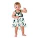 Fesfesfes Parent-child Summer Boho Dress Casual Printed Beach Sleeveless Dress Mother-daughter Dress Mommy and Me Dresses Suit