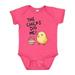 Inktastic The Chicks Dig Me Easter Baby Chick with Basket and Eggs Boys or Girls Baby Bodysuit