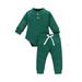 Dewadbow Toddler Baby Boy Girl Fall Clothes Romper Tops Pants Set Outfit