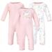 Hudson Baby Infant Girl Cotton Coveralls 3pk Glitter Unicorn 9-12 Months