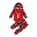 Sunisery 2Pcs Toddler Baby Girls Christmas Clothes Reindeer Hooded Sweatshirt Tops+Long Pants Outfits Red 0-3 Months