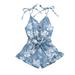 jaweiw Baby Girls Summer Sleeveless Romper V Neck Button Lace-up Floral Print Jumpsuit Kids High Waist Ruffle One-piece Shorts