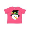 Inktastic Snowman With Hat Carrot Nose White Snowman Boys or Girls Toddler T-Shirt