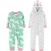 Carter s Baby Girls Unicorn 1-Piece Pajamas - Set of 2 (Footless Fleece)