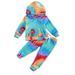 Xingqing Toddler Girls Tie Dye Outfits Sets Baby Girl Hoodies and Pants Baby Girl 2pcs Outfits Sets 2-3 Years