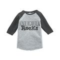 Custom Party Shop Kids Kindergarten Rocks School Raglan Tee Grey