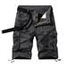 Juebong Men s Camo Cargo Shorts Armygreen Gym Shorts Summer Casual Hiking Gym Sweatpants with Button Pocket 4X-Large Dark Gray