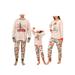 Family Matching Christmas Pajamas Car Christmas Tree Print Long-Sleeved Tops + Elastic Waist Trousers/One-Piece Jumpsuit for Adult Kids Baby