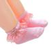 Mialoley Infant Baby Girls Ruffle Socks Sweet Eyelet Frilly Lace Princess Ankle Socks