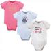 Hudson Baby Infant Girl Cotton Bodysuits Be Kind Girl 0-3 Months