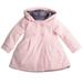 Baby Girls Solid Color Coat Windproof Long Sleeve Round Collar Hooded Top Purple/ Pink/ Light Pink