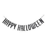 The Holiday Aisle® Black Halloween Happy Halloween Banner Metal | 5.75 H x 47.24 W x 0.2 D in | Wayfair 6E552A8C26C84B5BA1EFFB5E2106CCE8