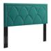 Greta Performance Velvet Twin Headboard in Teal