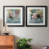 Wexford Home Peony Bouquet I - 2 Piece Picture Frame Print Set Paper in Black/Blue/Green | 26.5 H x 53 W x 1.5 D in | Wayfair PF020-S3460-2S