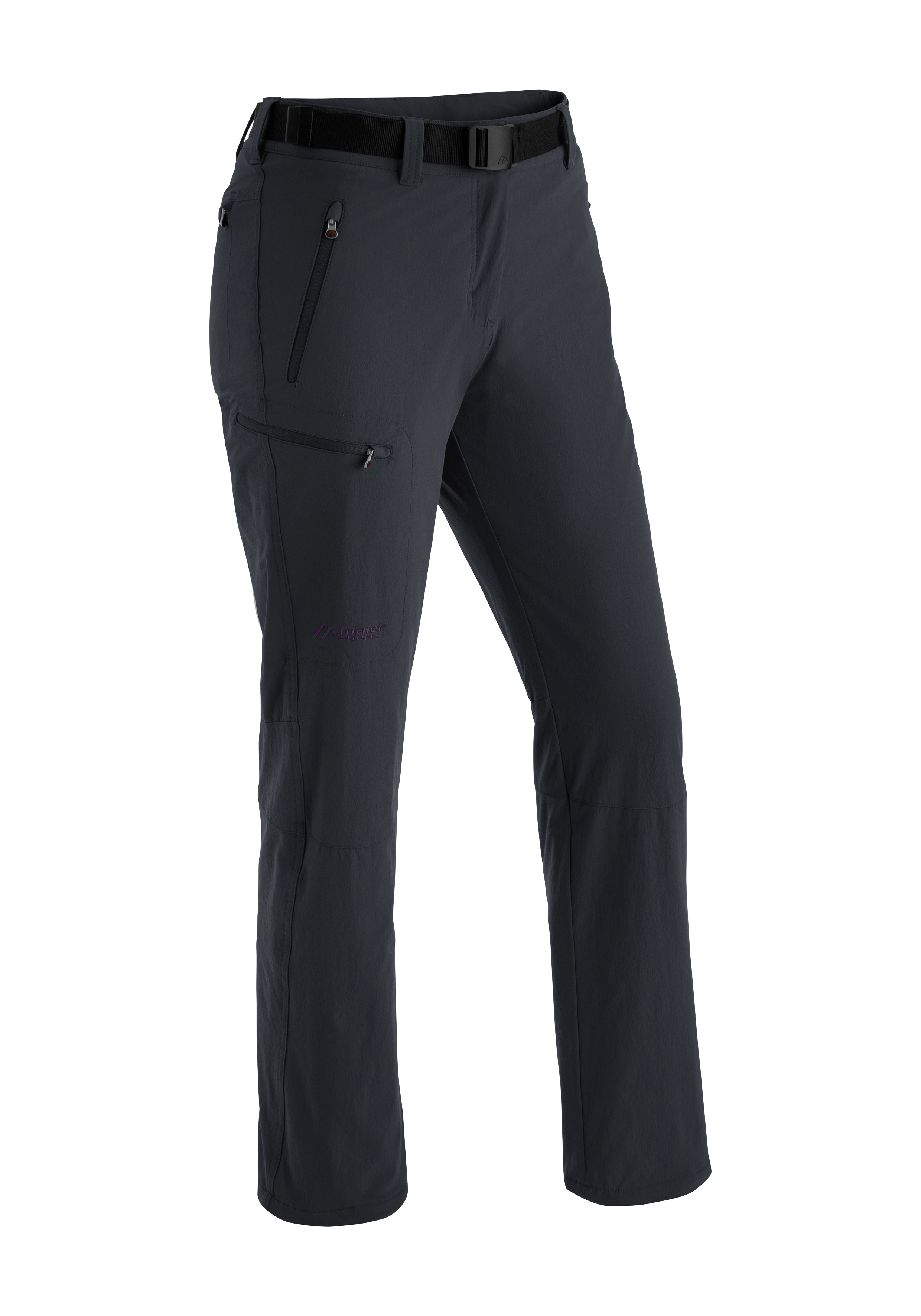 Funktionshose MAIER SPORTS "Rechberg Therm", Damen, Gr. 24, Kurzgrößen, schwarz, 90% Polyamid, 10% Elasthan, Hosen, Wattierte Winter Outdoorhose, elastisch Image