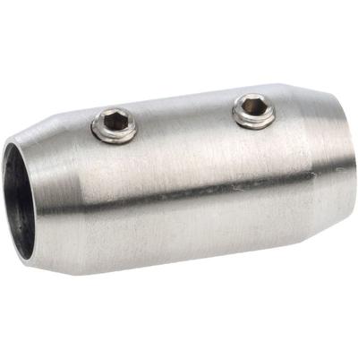 Verbinder rund Außen ø 18 mm, Bohrung ø 12,2 mm, Edelstahl geschliffen V2A - Croso Image