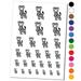 Lovable Giraffe African Zoo Animal Water Resistant Temporary Tattoo Set Fake Body Art Collection - Red