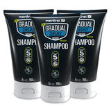 Menfirst Gradual Gray - 3-in-1 Shampoo - Medium Brown to Black Hair - 3 Pack - 5 Oz Each