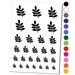 Leaf Branch Solid Water Resistant Temporary Tattoo Set Fake Body Art Collection - Light Pink