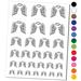 Angel Wings with Halo Water Resistant Temporary Tattoo Set Fake Body Art Collection - White