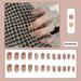 Karcher Long Nail Piece 24 Pcs Nude Boba Tea Color Stick On Jelly False Nails Round Tip Glossy Manicure For Nail Salon Art Diy New