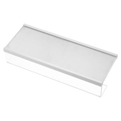 7.8 x 3.1inch Aluminum Name Plate Holder,Hanging Single Side 33mm Glass Track - silver tone