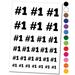 #1 Number One Fun Text Water Resistant Temporary Tattoo Set Fake Body Art Collection - Hot Pink