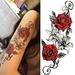 Yesallwas 4 Sheets Large Temporary Tattoo Sticker Fake Tattoos for Women Girls Models Waterproof Long Lasting Body Art Makeup Sexy Realistic Arm Tattoos -Rose Flowers?Jewelry 5.9x8.26inche (A)
