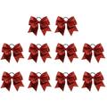 Large Glitter Cheer Bows Ponytail Holder Girls Elastic Hair Ties 8 10PCS Hair Accessories for Teens Women Girls Softball Competition Sports Cheerleaders