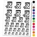 Adorable Summer Polka Dot Rain Boots Water Resistant Temporary Tattoo Set Fake Body Art Collection - Purple