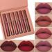 6Pcs Matte Liquid Lipstick Makeup Set Matte liquid Long-Lasting Wear Non-Stick Cup Not Fade Waterproof Lip Gloss