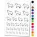 Bernese Mountain Dog Outline Water Resistant Temporary Tattoo Set Fake Body Art Collection - Red